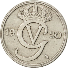 SWEDEN, 10 Ore, 1920, KM #795, EF(40-45), Nickel-Bronze, 15, 1.47