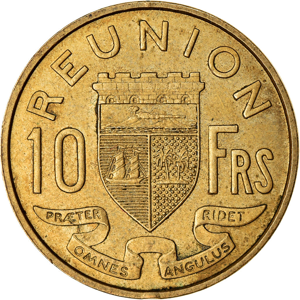Coin, Réunion, 10 Francs, 1970, EF(40-45), Aluminum-Nickel-Bronze, KM:10a