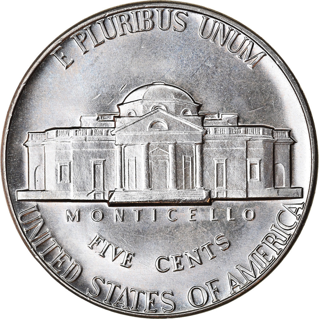 Coin, United States, Jefferson Nickel, 5 Cents, 1974, U.S. Mint, Denver