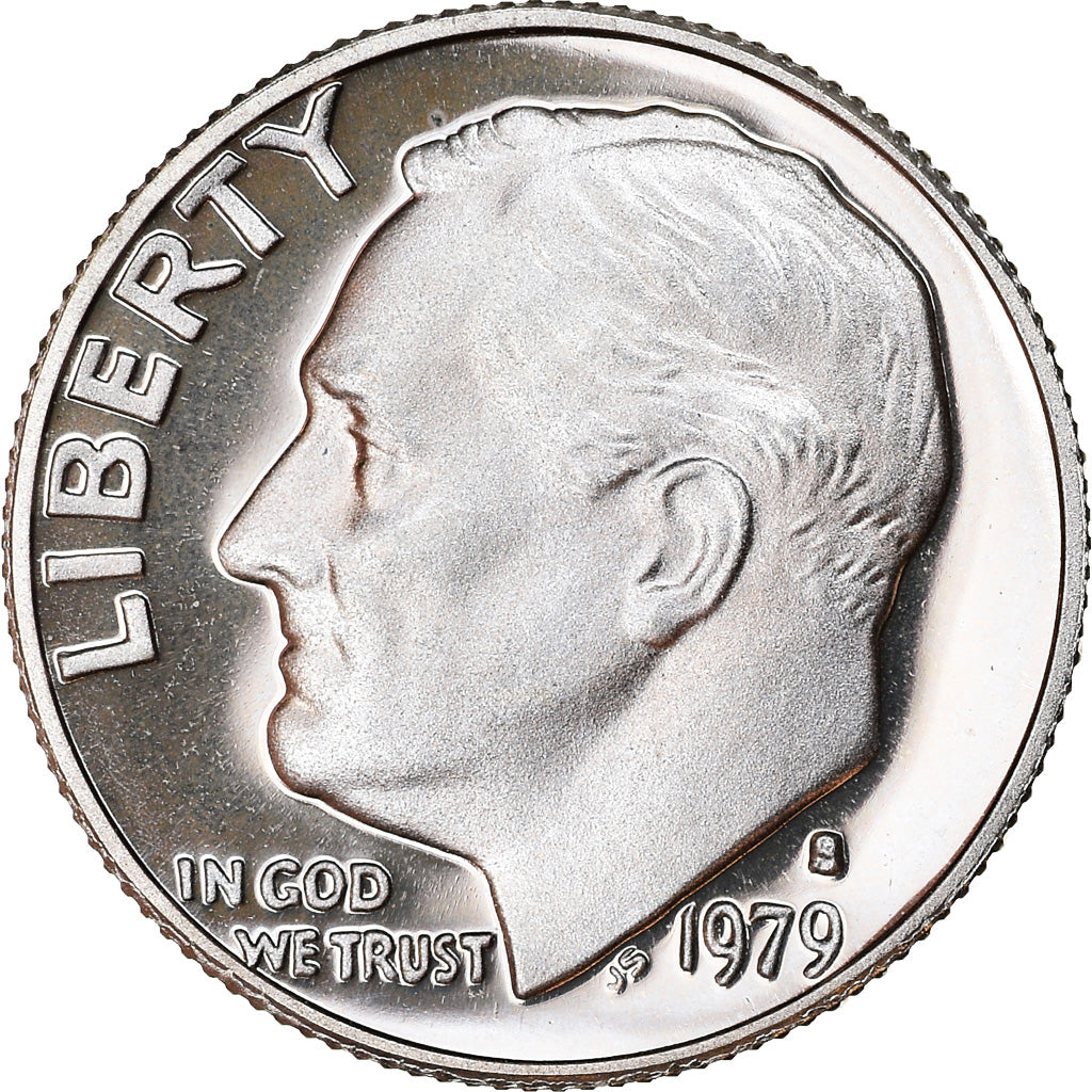 Coin, United States, Roosevelt Dime, Dime, 1979, U.S. Mint, San Francisco