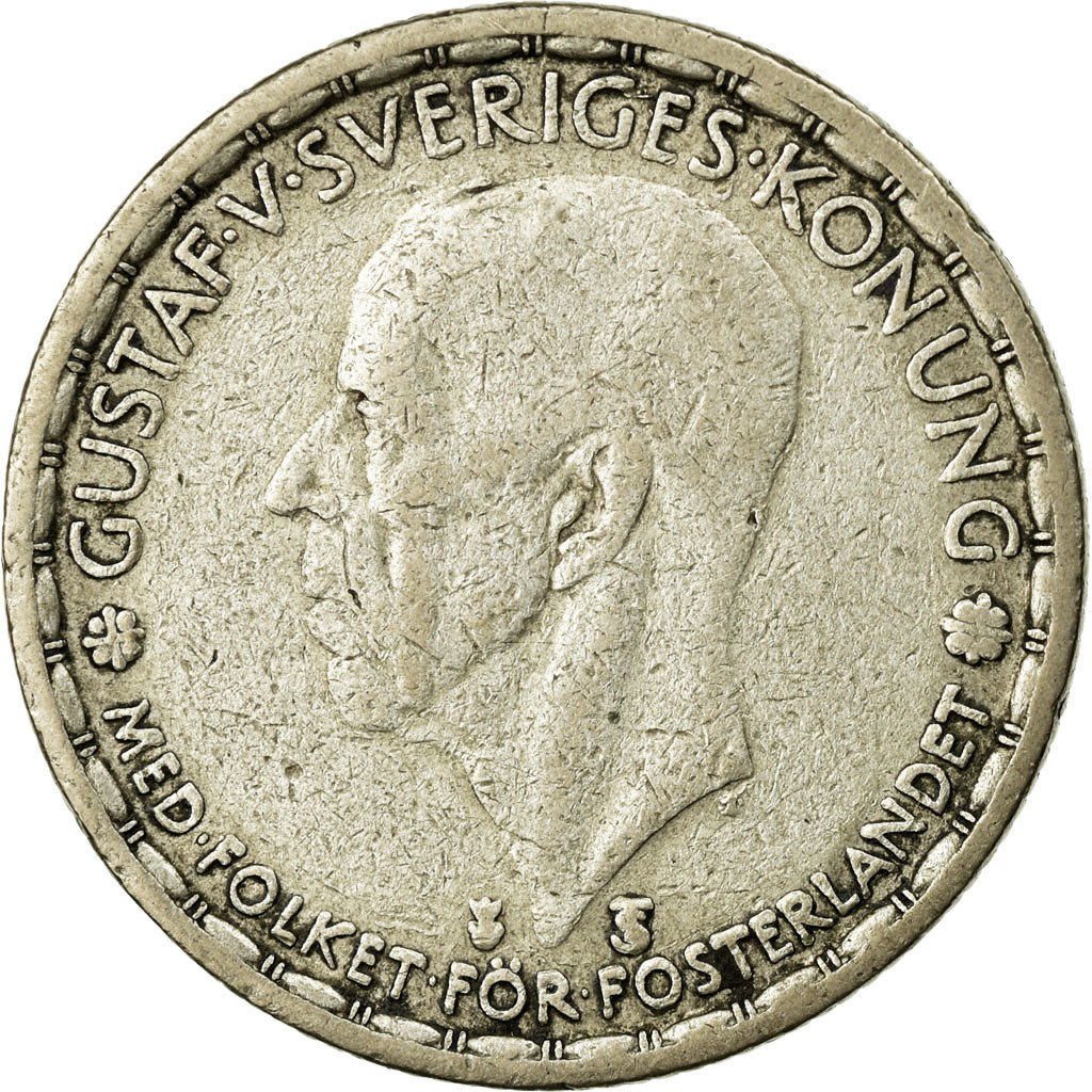 Coin, Sweden, Gustaf V, Krona, 1950, VF(20-25), Silver, KM:814