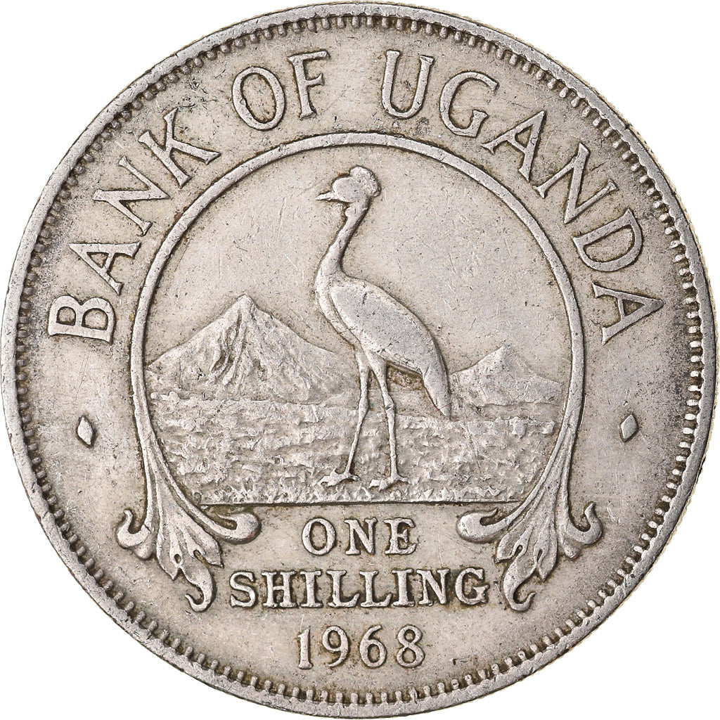 Coin, Uganda, Shilling, 1968, EF(40-45), Copper-nickel, KM:5