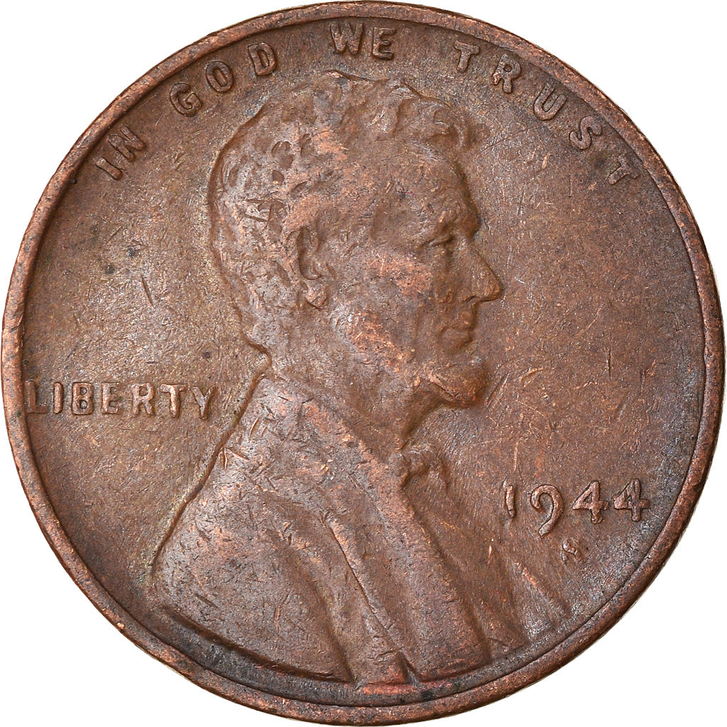 Coin, United States, Lincoln Cent, Cent, 1944, U.S. Mint, San Francisco