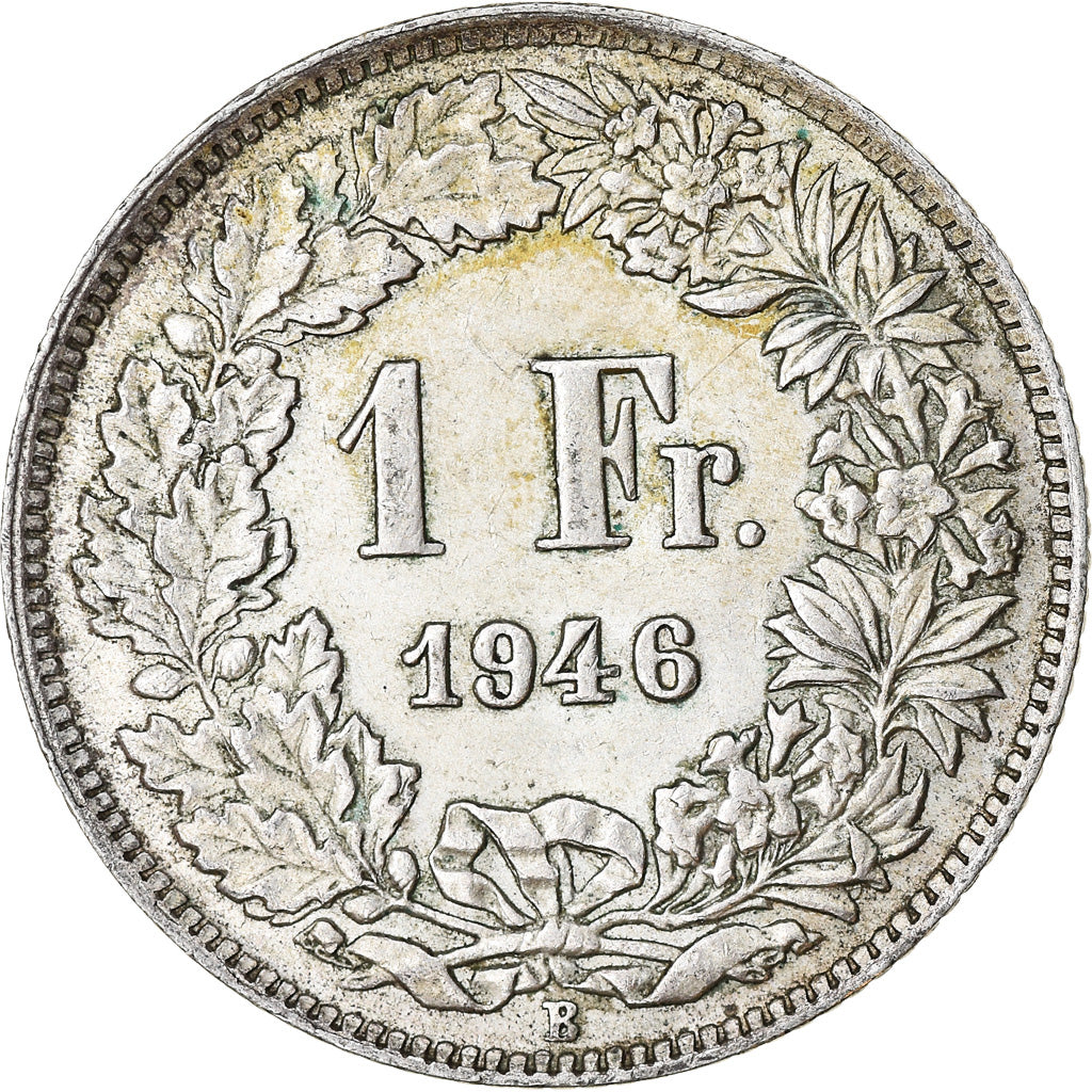 Coin, Switzerland, Franc, 1946, Bern, VF(30-35), Silver, KM:24