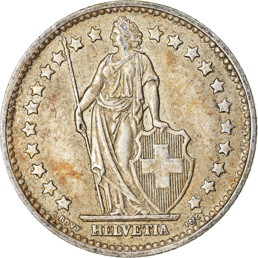 Coin, Switzerland, Franc, 1958, Bern, VF(30-35), Silver, KM:24