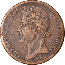 Coin, FRENCH COLONIES, Charles X, 5 Centimes, 1830, Paris, EF(40-45), Bronze