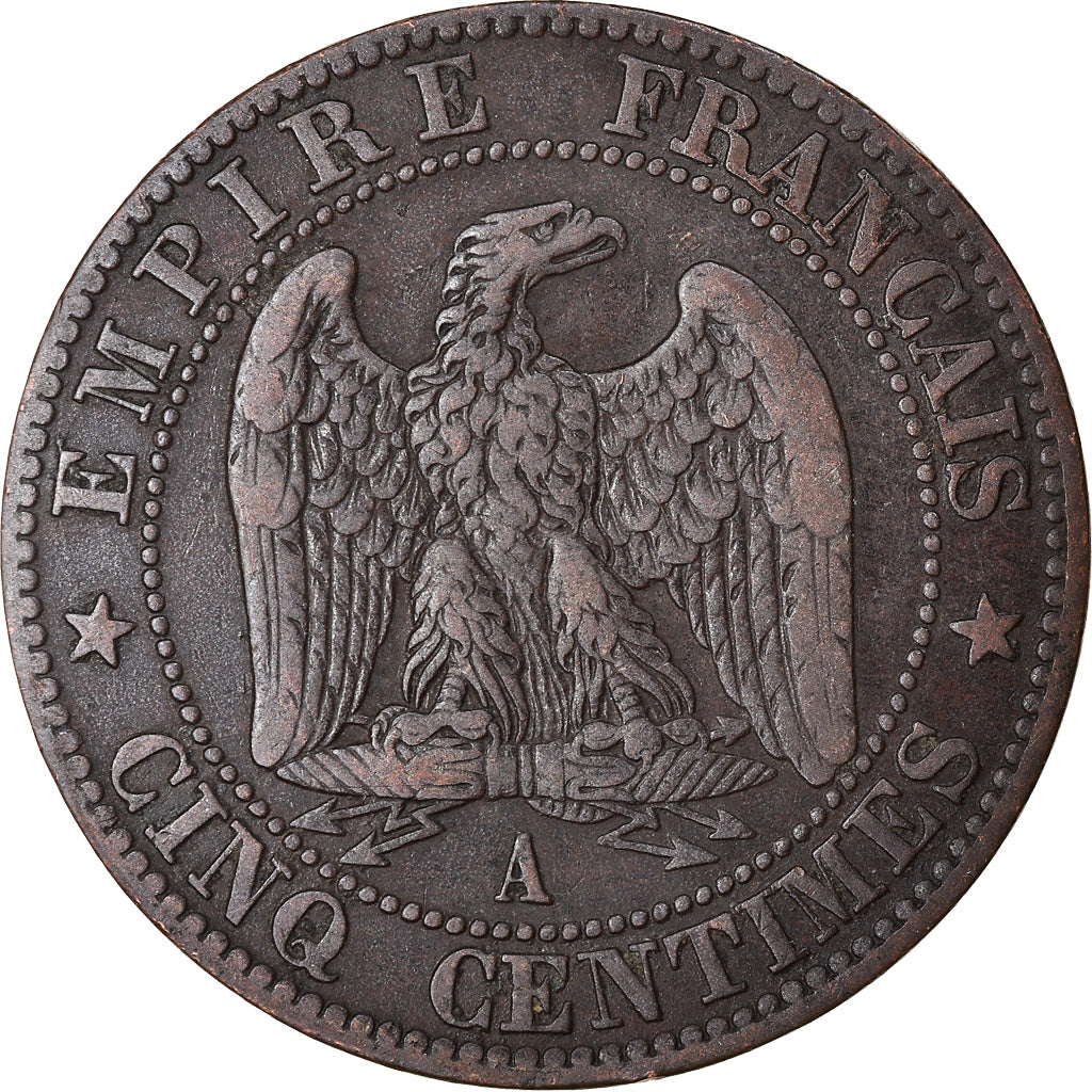 Moneta, Francja, Napoleon III, Napoléon III, 5 Centimes, 1854, Paris