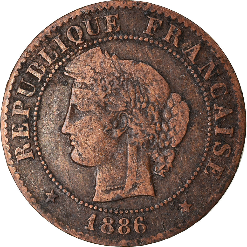Coin, France, Cérès, Centime, 1886, Paris, VF(30-35), Bronze, KM:826.1