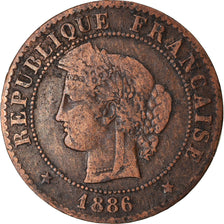 Coin, France, Cérès, Centime, 1886, Paris, VF(30-35), Bronze, KM:826.1