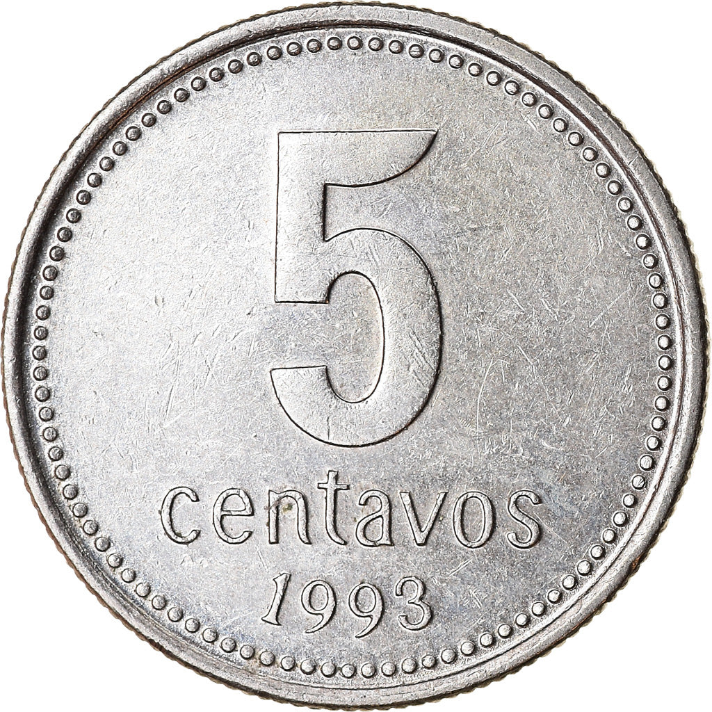 Coin, Argentina, 5 Centavos, 1993, EF(40-45), Copper-nickel, KM:109a.1