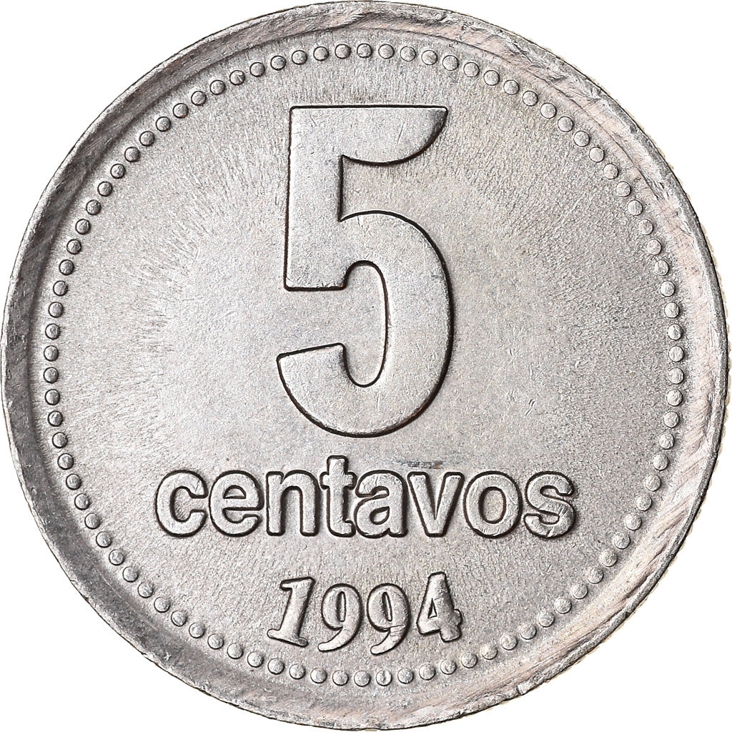 Coin, Argentina, 5 Centavos, 1994, EF(40-45), Copper-nickel, KM:109a.2