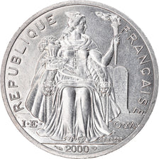 Münze, French Polynesia, 5 Francs, 2000, Paris, SS, Aluminium, KM:12