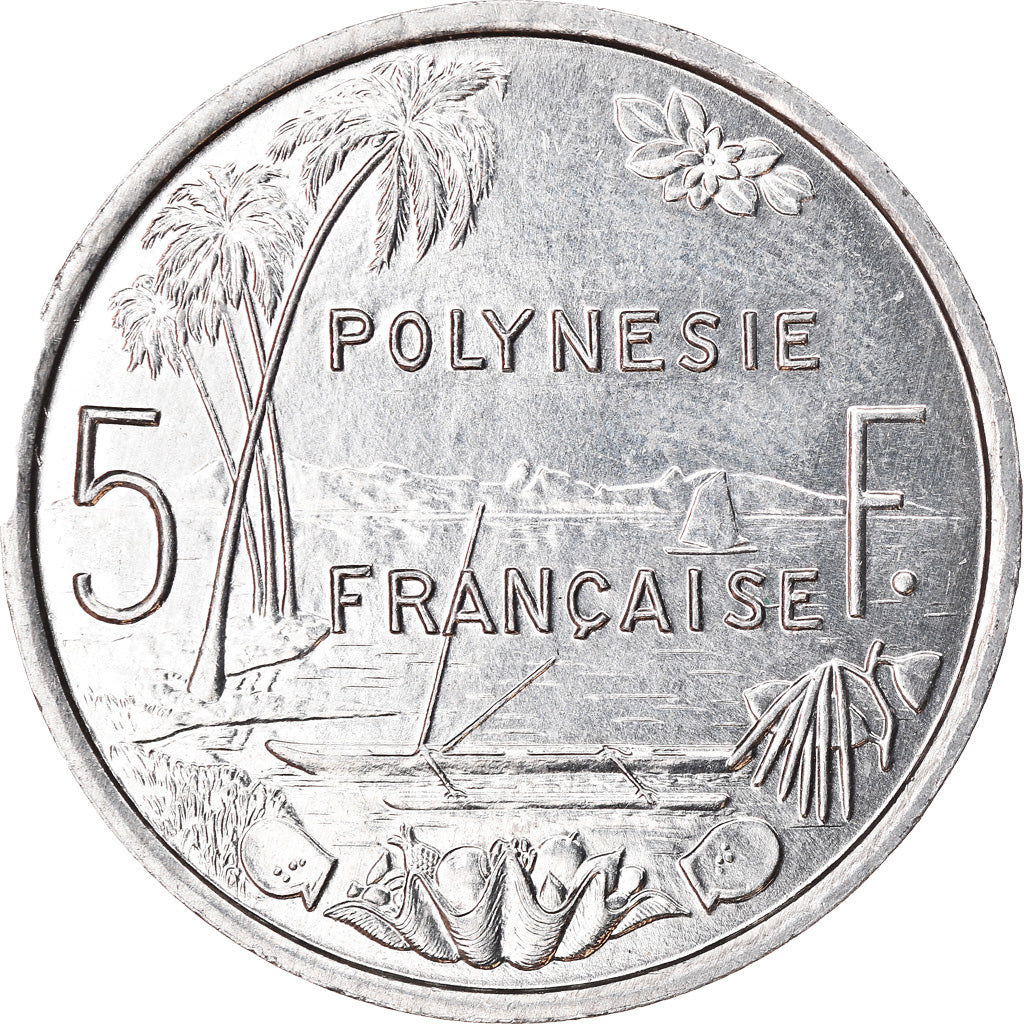 Münze, French Polynesia, 5 Francs, 2000, Paris, SS, Aluminium, KM:12