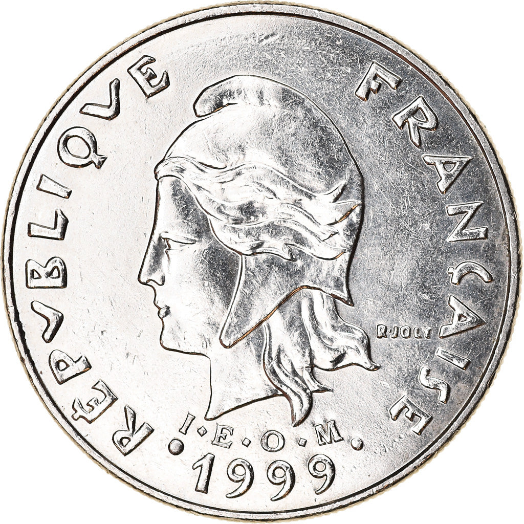 Moneta, Polinezja Francuska, 20 Francs, 1999, Paris, EF(40-45), Nikiel, KM:9
