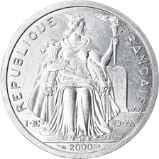Moneta, Polinesia francese, 2 Francs, 2000, Paris, BB, Alluminio, KM:10