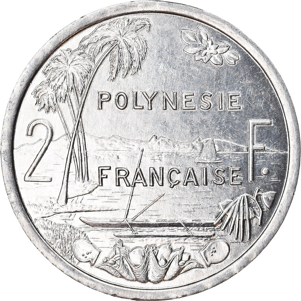 Moneta, Polinesia francese, 2 Francs, 2000, Paris, BB, Alluminio, KM:10
