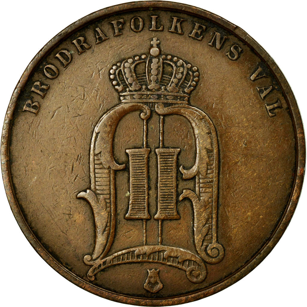 Monnaie, Suède, Oscar II, 5 Öre, 1897, TTB+, Bronze, KM:757