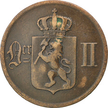 NORWAY, 5 Ore, 1876, KM #349, VF(30-35), Bronze, 27, 7.91