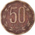 Münze, Chile, 50 Pesos, 1989, Santiago, S+, Aluminum-Bronze, KM:219.2