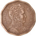 Coin, Chile, 50 Pesos, 1991, Santiago, EF(40-45), Aluminum-Bronze, KM:219.2