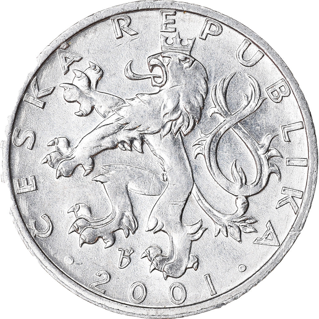Münze, Tschechische Republik, 50 Haleru, 2001, SS, Aluminium, KM:3.1