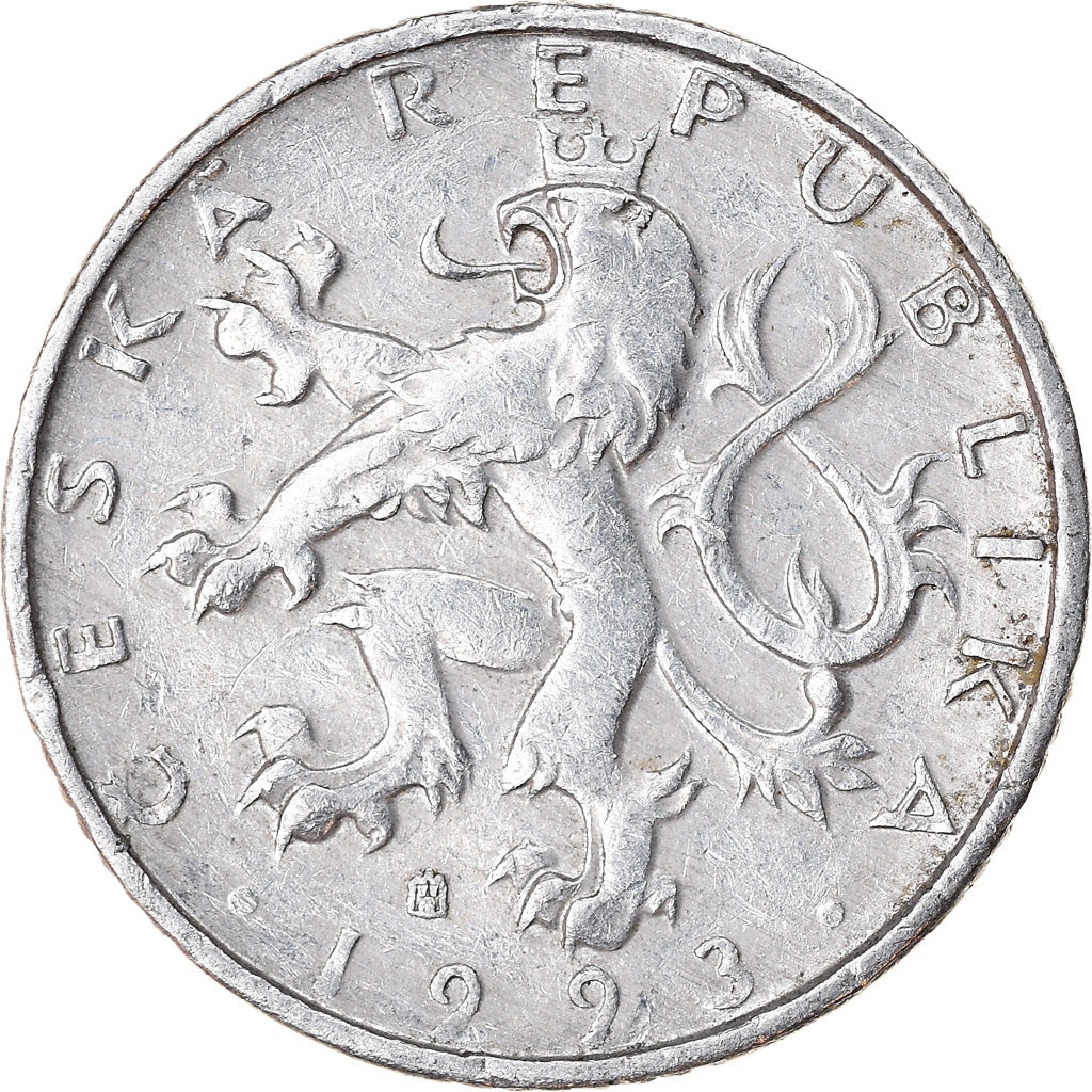 Moneta, Czechy, 50 Haleru, 1993, VF(30-35), Aluminium, KM:3.1