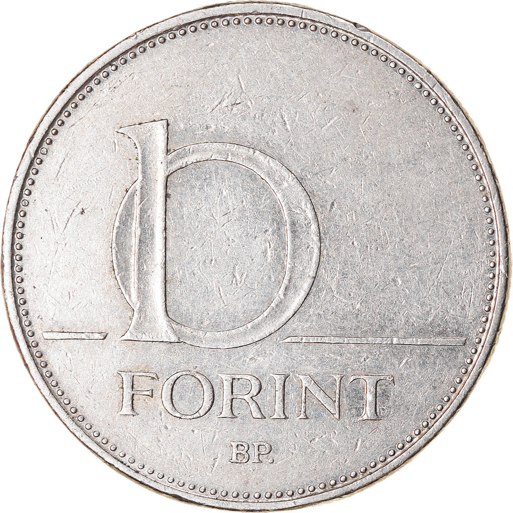 Munten, Hongarije, 10 Forint, 2001, Budapest, ZF, Copper-nickel, KM:695