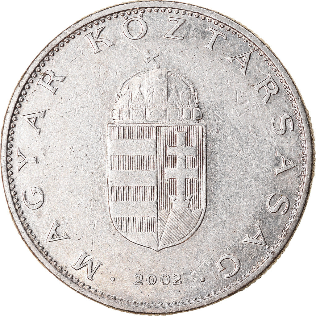 Munten, Hongarije, 10 Forint, 2002, Budapest, ZF, Copper-nickel, KM:695