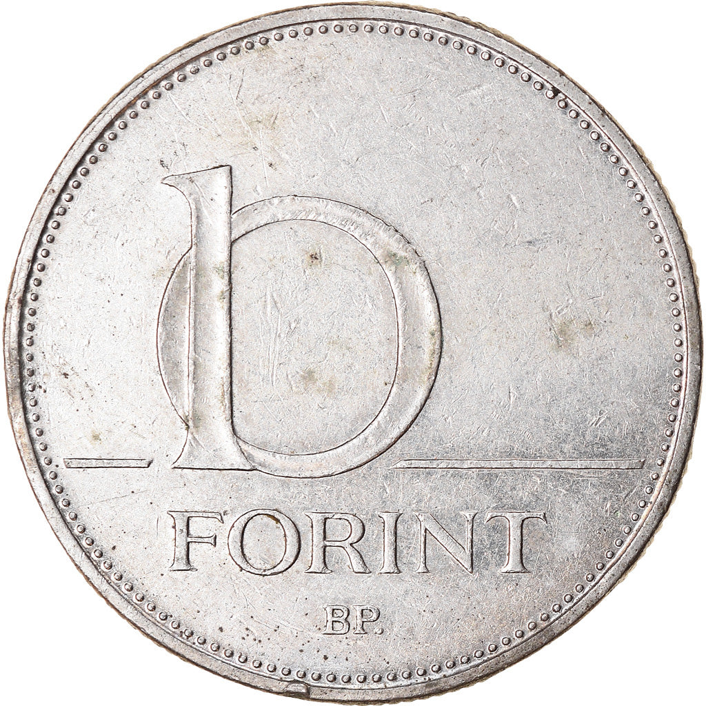 Munten, Hongarije, 10 Forint, 2002, Budapest, ZF, Copper-nickel, KM:695