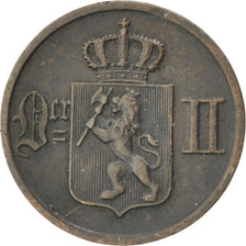 NORWAY, Ore, 1876, KM #352, EF(40-45), Bronze, 1.91