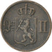 NORWAY, Ore, 1876, KM #352, EF(40-45), Bronze, 1.91