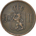 Norway, 2 Öre, 1893, KM #353, AU(50-53), Bronze, 21, 3.95