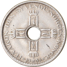 Coin, Norway, Haakon VII, Krone, 1951, VF(30-35), Copper-nickel, KM:385