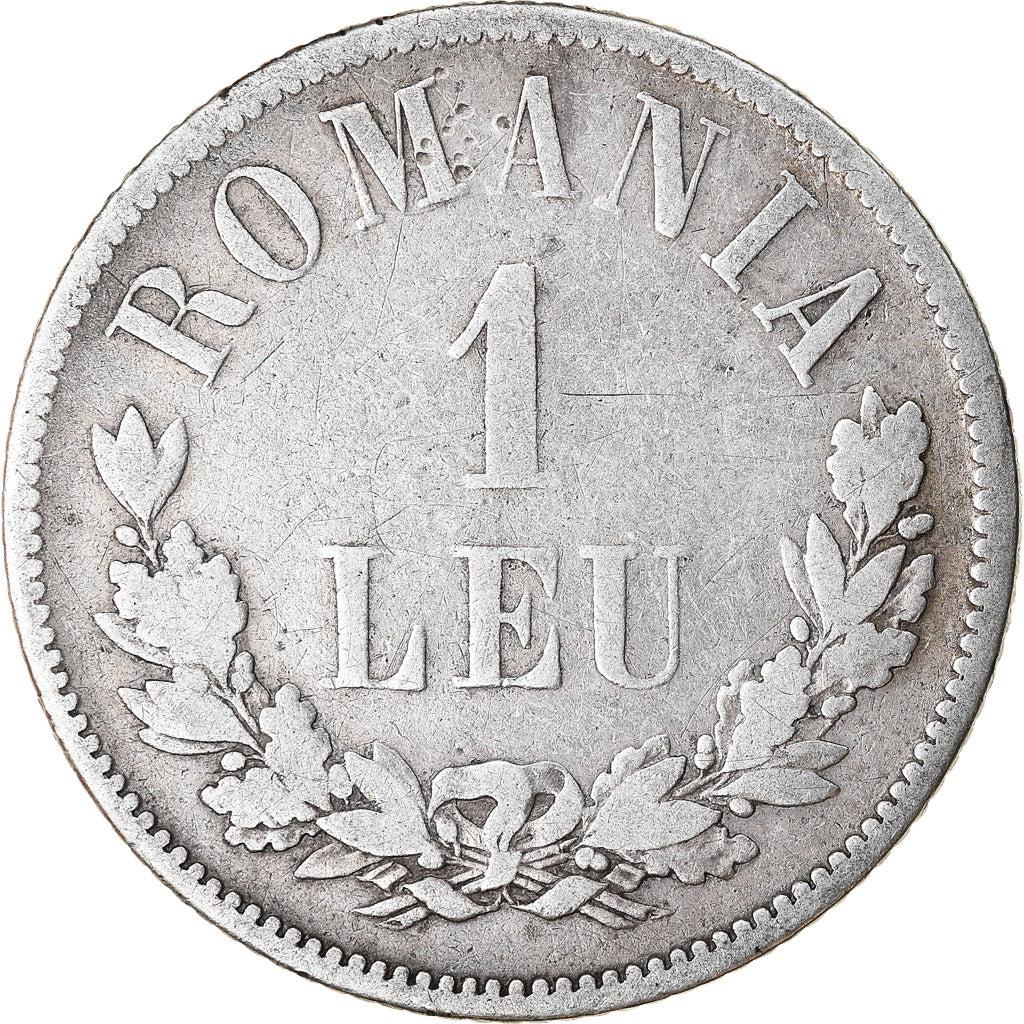 Coin, Romania, Carol I, Leu, 1873, EF(40-45), Silver, KM:10