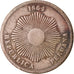 Moneda, Perú, SOUTH PERU, 2 Centavos, 1864, Lima, MBC, Cobre - níquel