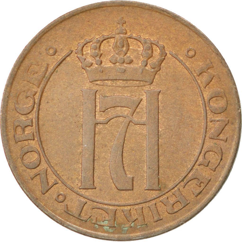 NORWAY, Ore, 1922, KM #367, AU(50-53), Bronze, 16, 1.99