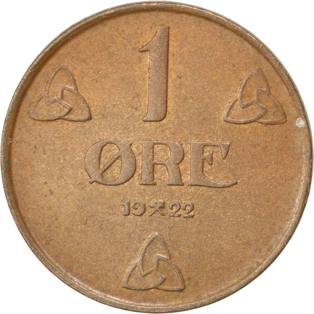 NORWAY, Ore, 1922, KM #367, AU(50-53), Bronze, 16, 1.99