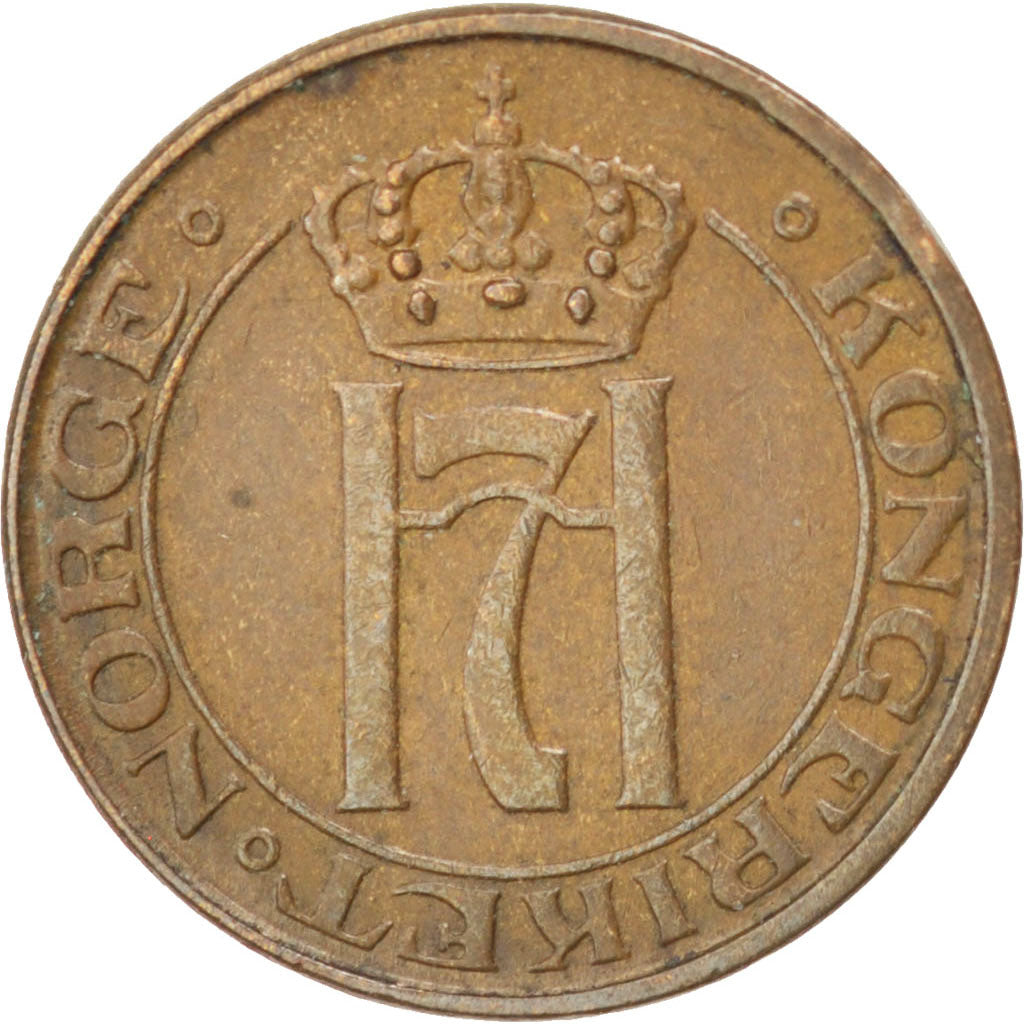 NORWAY, Ore, 1933, KM #367, AU(50-53), Bronze, 16, 2.01