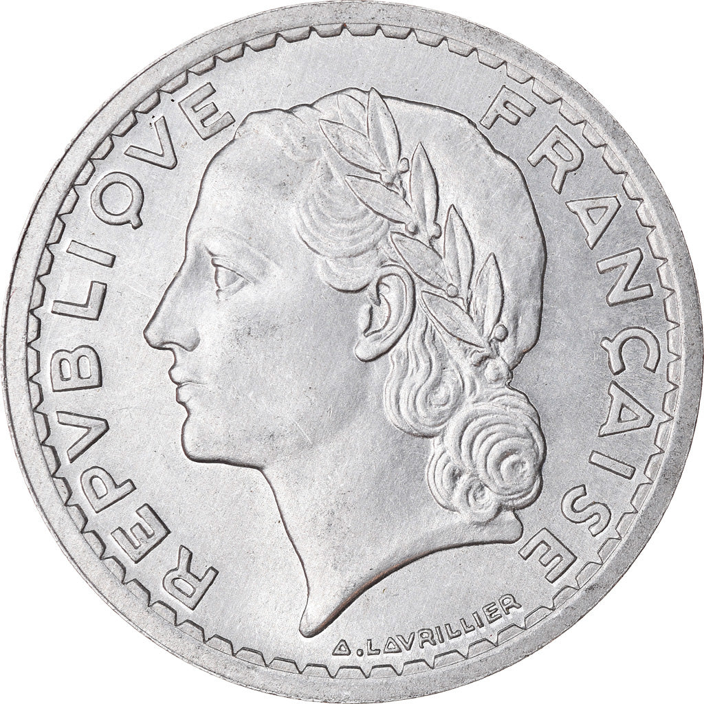 Coin, France, Lavrillier, 5 Francs, 1947, Paris, EF(40-45), Aluminum, KM:888b.1