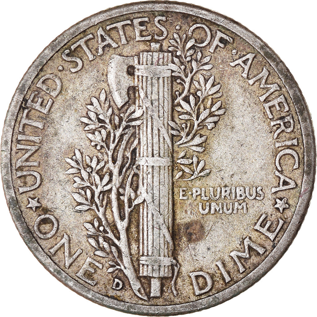 Coin, United States, Mercury Dime, Dime, 1945, U.S. Mint, Denver, VF(30-35)