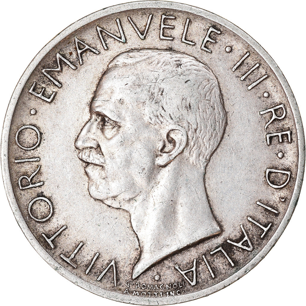 Coin, Italy, Vittorio Emanuele III, 5 Lire, 1929, Rome, EF(40-45), Silver