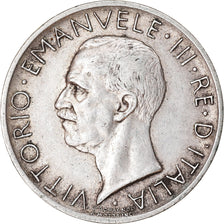 Coin, Italy, Vittorio Emanuele III, 5 Lire, 1929, Rome, EF(40-45), Silver