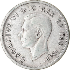 Moneta, Canada, George VI, 10 Cents, 1945, Royal Canadian Mint, Ottawa, BB