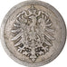 Moneda, ALEMANIA - IMPERIO, Wilhelm I, 5 Pfennig, 1875, Berlin, BC+, Cobre -