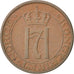 NORWAY, 2 Ore, 1951, KM #371, EF(40-45), Bronze, 21, 4.00