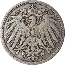 Coin, GERMANY - EMPIRE, Wilhelm II, 5 Pfennig, 1906, Hambourg, VF(30-35)