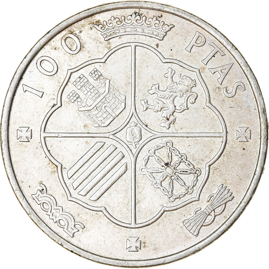 Moneta, Spagna, Caudillo and regent, 100 Pesetas, 1967, Madrid, BB, Argento