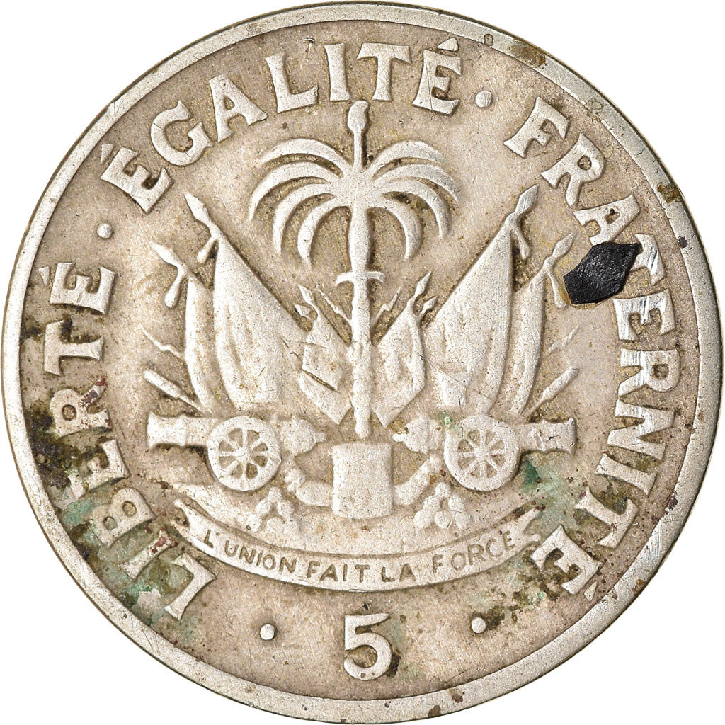 Coin, Haiti, 5 Centimes, 1970, EF(40-45), Copper-Nickel-Zinc, KM:62