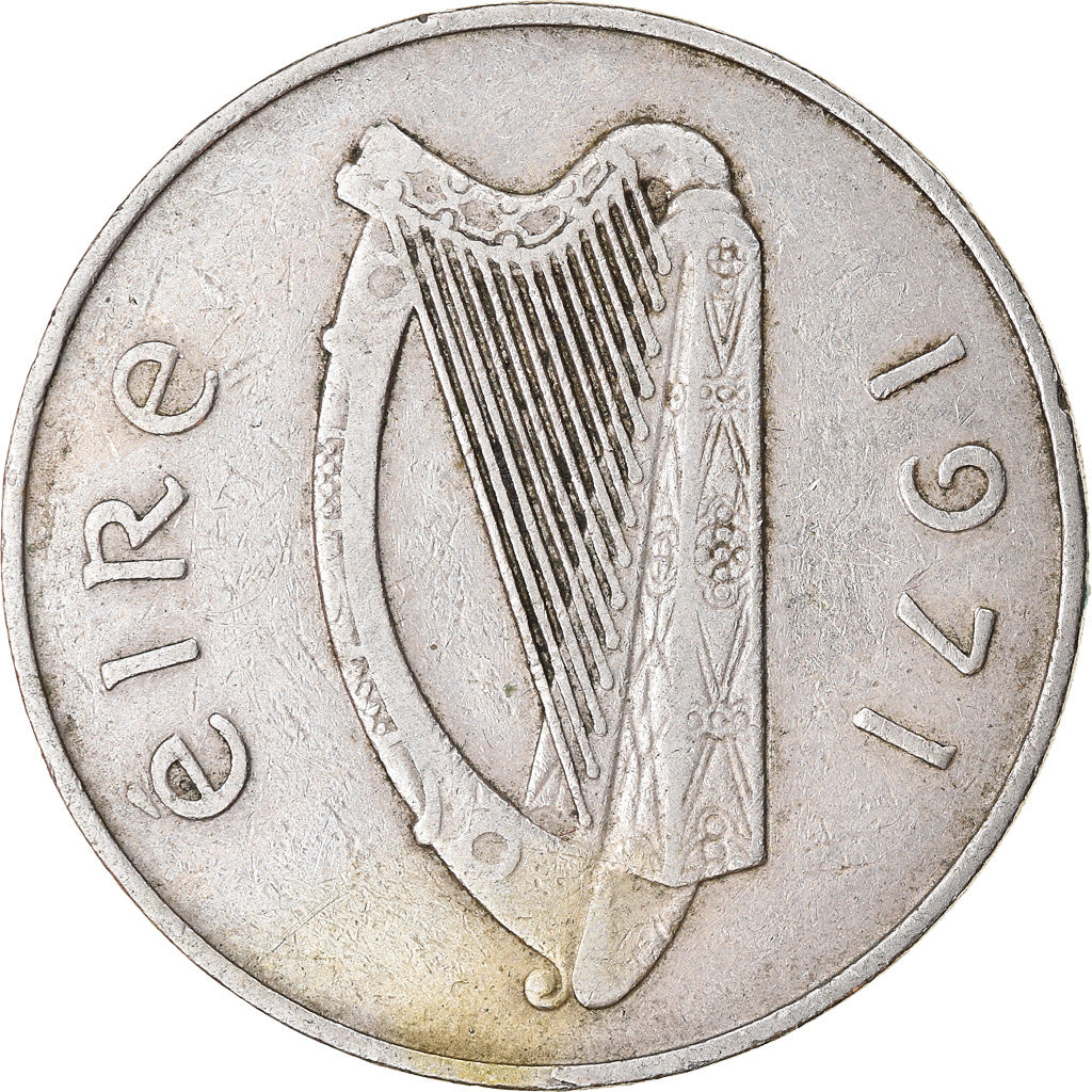 Moneta, REPUBBLICA D’IRLANDA, 10 Pence, 1971, BB, Rame-nichel, KM:23