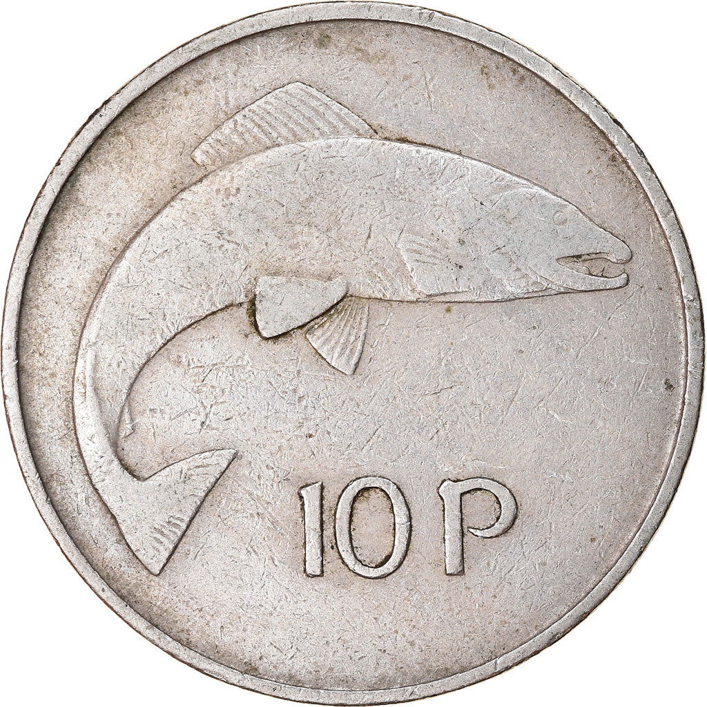 Moneta, REPUBBLICA D’IRLANDA, 10 Pence, 1971, BB, Rame-nichel, KM:23